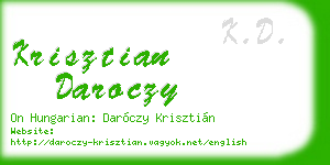 krisztian daroczy business card